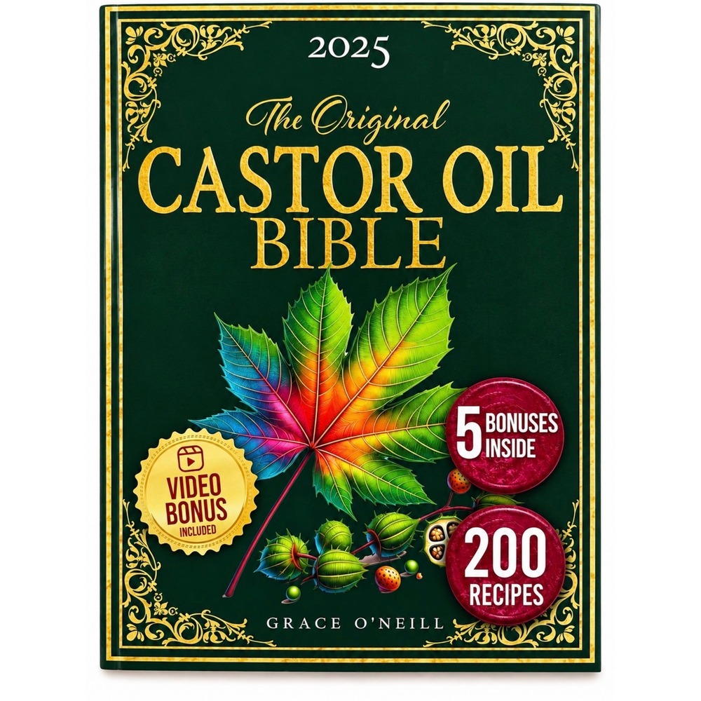 The Original Castor Oil Bible 2025 Grace O'Neill 200 Recipes Natural Health Book